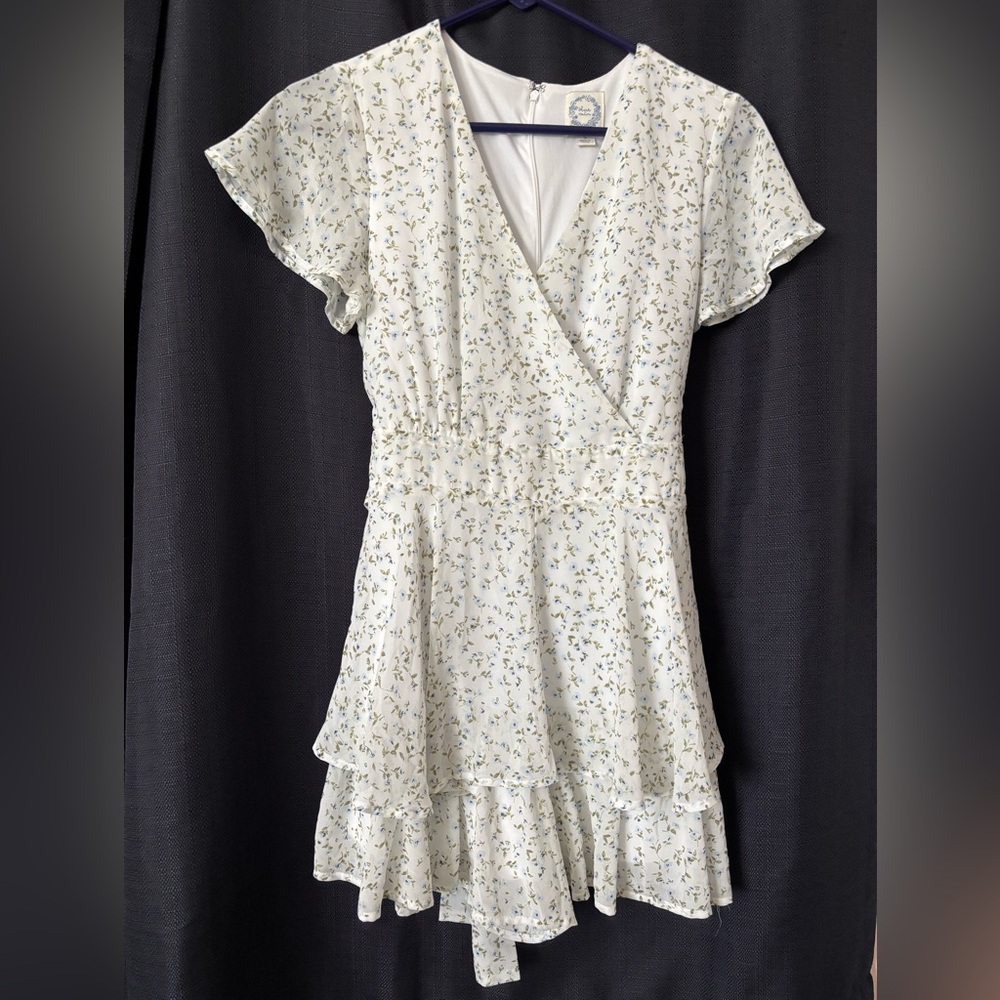 Floral White Romper
